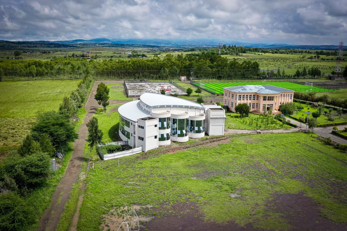 View across the campus towards the hills
